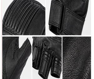 UNIQUE LEATHER ถุงมือปั่นจักรยานแบบครึ่งนิ้ว ป้องกันการลื่น ป้องกันเหงื่อ ป้องกันแรงกระแทก สำหรับจักรยานเสือภูเขาและจักรยานถนน ลายจุด - Product Image 6