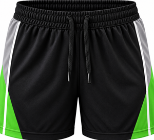 Conjunto de Uniforme de Fútbol Personalizado Negro y Verde, Manga Corta, 100% Poliéster, Secado Rápido, con Pantalones Cortos a Juego - Product Image 3