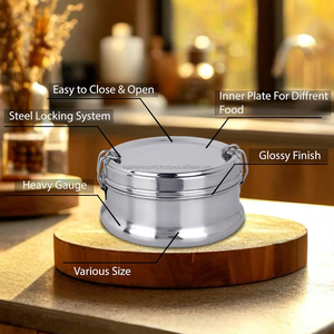 Direct Factory Stainless Steel Tiffin <b>Lunch</b> <b>Boxes</b> Design Dual Tier Leak Proof 500ml Capacity Lightweight School Use Food Grade - Product Image 4