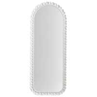 Miroir mural décoratif moderne personnalisé en bois d'ingénierie sculpté, motif floral torsadé, pour salon