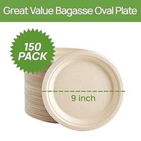 Assiettes jetables en bagasse de 9 pouces, compostables, de qualité alimentaire, écologiques, pour la restauration et les banquets (vente en gros)