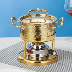 Recipiente para Buffet Tradicional de Latón con Tapa y Soporte Resistente, Calentador de Alimentos Premium para Catering, Restaurantes, Hoteles y Eventos - Product Image 2