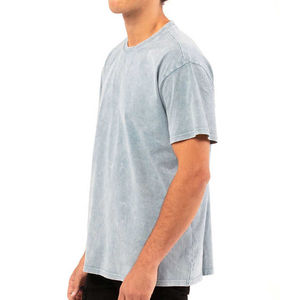 T-shirt da uomo pesante con lavaggio acido effetto sbiadito dal sole, personalizzabile con logo, nuovo design, bestseller - Product Image 4