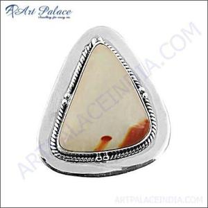 Broche de Plata de Ley 925artpalace con Gema Triangular de Mookaite, una Maravilla del Mundo - Product Image 1