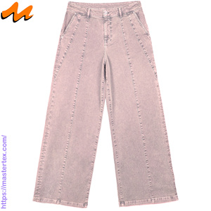 Pantalones de mujer Master Textile de pierna ancha, cintura media, con paneles y costuras decorativas, informales, para fiesta, de tela elástica, transpirables, para todas las estaciones. - Product Image 2