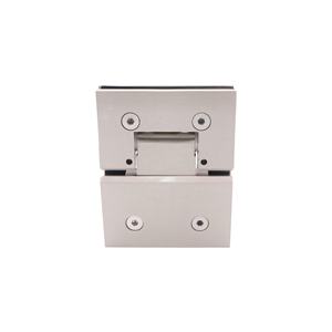 180 Degree Modern Design <b>Square</b> Brushed Nickel <b>Adjustable</b> Solid Brass Shower Door Hinge for Bedroom Kitchen Bathroom - Product Image 1