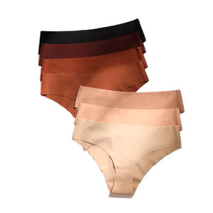Tanga de cintura baja de color liso para mujer, sexy, acanalada, para uso diario, ropa interior femenina de moda económica - Product Image 1