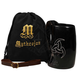 Custom Handmade Buffalo Drinking Horn Mug | Wholesale Viking Bar Accessories - Product Image 2