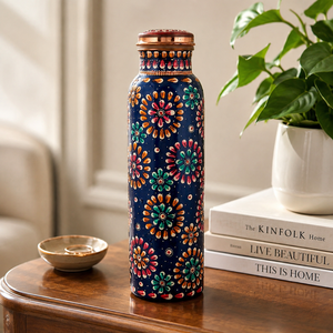 <b>Copper</b> Water <b>Bottle</b> | Printed <b>Copper</b> <b>Bottle</b> | Floral Printed <b>Copper</b> Water <b>Bottle</b> | Designer <b>Copper</b> <b>Drinking</b> <b>Bottle</b> - Product Image 5