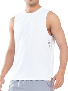 High Quality Men's <b>Muscle</b> Tank Top Breathable Eco-Friendly Anti-UV Spandex/Cotton Workout Gym <b>Vest</b> Performance Activewear - Product Image 2