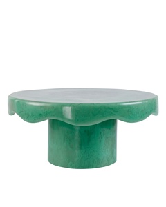 Soporte de Pastel de Resina Hecho a Mano de Lujo con Borde Festoneado – Exhibidor de Postres Decorativo Moderno para Panadería, Bodas y Decoración del Hogar - Product Image 1