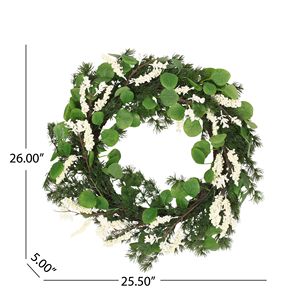 Guirlande de Noël de 25,5 pouces pour la décoration de la porte d'entrée intérieure ou extérieure, couronnes d'hiver pour l'intérieur et l'extérieur, guirlande de Noël - Product Image 5