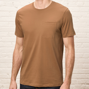 Camiseta Pocket Crew, Top de Verano, Camisetas de Jersey para Hombre, Camiseta de Manga Corta con Cuello Redondo, Camisetas de Algodón para Hombre - Product Image 6