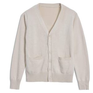 Men's Knitted V-Neck Cardigan Sweater Full Sleeve Button Closure Autumn Style Geometric Pattern <b>Brown</b> Beige Striped - Product Image 5