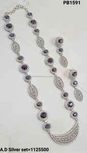 Classic American Diamond Bridal Jewelry <b>Set</b> Two-Piece <b>Necklace</b> <b>and</b> <b>Earrings</b> for Wedding Fashionable Classic Style - Product Image 2