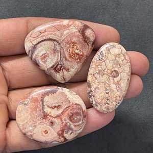 Natural Bird's Eye Jasper Polished Loose Gemstones Wholesale Orbicular Rhyolite Cabochon for DIY Jewelry Making By MAHNAJ GEMS - Product Image 4