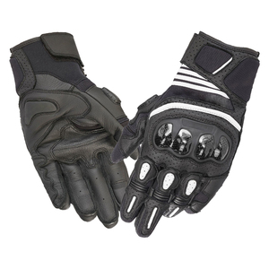 Guantes de Carreras de Cuero Vacuno Personalizados para Hombre, con Protección Reforzada en los Nudillos y el Antebrazo, para Motociclismo - Product Image 1