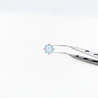 Kelman McPherson Forceps 8mm Jaw Angled Stainless Steel Surgical Instrument Manual Ophthalmic Tool CE Certified Instrument Set