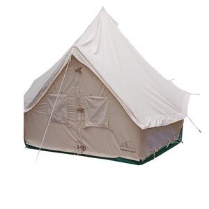 Tenda da famiglia in tela di cotone 4M/5M spaziosa resistente e Versatile per campeggio all'aperto a caccia di Glamping 4 stagioni - Product Image 5