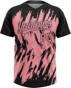 Maillot de baseball 2026 à 2 boutons pour homme, rouge et or, sublimé, col en V, manches courtes, en polyester anti-humidité, coupe régulière pour adulte - Product Image 6