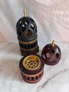 Quemador de Incienso Religioso de Madera de Lujo con Diseño de Bambú Ecológico - Decoración Duradera para el Hogar, Artesanía Atemporal TS-106 100% Natural - Product Image 5