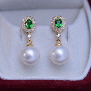 Wholesale Supply of 10-11mm Freshwater White Round Strong Light Fine <b>Dangle</b> <b>Pearl</b> <b>Earrings</b> for Women S925 Silver - Product Image 3