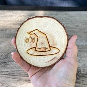 Spooky Halloween Wooden <b>Drink</b> <b>Coasters</b> Suitable For Party Decor Table Protection And Fun Festive Gift Set Handcrafted From India - Product Image 2