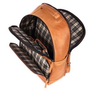 Mochila de Cuero de Grano Completo Hecha a Mano, Unisex, Resistente, para Viajes al Aire Libre, con Diseño Geométrico, Gran Capacidad, Bolsillo para Portátil, Disponible - Product Image 3