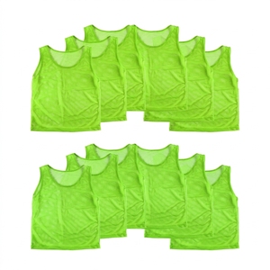Venta Directa de Fábrica, Chaleco de Entrenamiento de Fútbol para Niños, Nombres de Equipo Personalizados, Transpirable, 100% Poliéster - Product Image 5