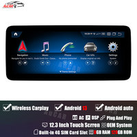Lecteur multimédia DVD Android 13 AuCar 10,25''/12,3'' pour Mercedes-Benz Classe C NTG 5.5 2019-2021, navigation GPS, autoradio