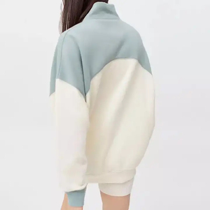 เสื้อสเวตเชิ้ตผู้หญิงแบบคอซิป ¼ ซิป แขนยาวปกติ มีฮู้ด ผ้าถัก 100% คอตตอน แห้งเร็ว สไตล์สตรีทแวร์ เหมาะสำหรับใส่ในฤดูหนาว - Product Image 3