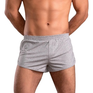 Hombres Booty Shorts Ocio Hombres Entrenamiento Skateboard French Terry Shorts liso teñido cordón hombres 100% algodón - Product Image 1