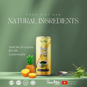 เครื่องดื่มเมล็ดเจียแบบอินเตอร์เฟรชสามารถกรองรสชาติตามธรรมชาติและมีสี320มล. ผู้ผลิตจากเวียดนาม - Product Image 3