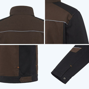 เสื้อแจ็คเก็ตสำหรับงานอุตสาหกรรมผู้ชาย ทนทาน ผลิตจากโพลีเอสเตอร์ 100% เสื้อผ้าทำงานกลางแจ้งเพื่อความปลอดภัยระดับมืออาชีพ รับผลิตแบบ OEM ODM - Product Image 3