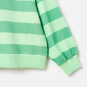Sudaderas Unisex de Invierno Cálidas y Ecológicas de Algodón con Rayas Verdes, Puños Acanalados, Tejido de Punto y Bordado Griego Universitario para Mujer - Product Image 6
