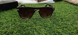 กรอบแว่นตาทรงเขาควายสี่เหลี่ยมสีฟ้าสุดหรูดีไซน์คลาสสิกสำหรับผู้ชายรูปหน้าเพชรจับคู่กับลวดลายสัตว์ - Product Image 3