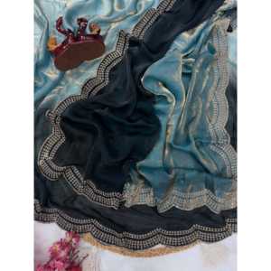 Designer Diamond Jarkhan Work Saree for Party Wear for <b>Club</b> <b>Dresses</b> - Product Image 6