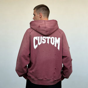 Sudaderas con Capucha para Hombre, Estilo Casual Diario, Color Turquesa, Tie-Dye, Personalizables, con Cierre y Bolsillos, Venta al Por Mayor de Fábrica - Product Image 5