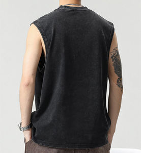 T-shirt sans manches unisexe en coton 100% tricoté, 270g, coupe oversize, personnalisable avec logo, respirant et à séchage rapide, pour homme et adolescent - Product Image 4