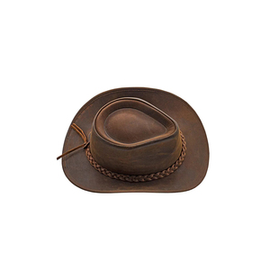 Chapeau Fedora en feutre de cuir unisexe, léger, fait main, façonnable, réglable, à large bord, durable, couleur personnalisable - Product Image 6