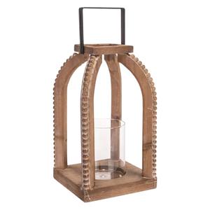 Juego de 2 faroles de madera recién lanzados para decoración de bodas, centros de mesa con candelabros para decoración del hogar - Product Image 2