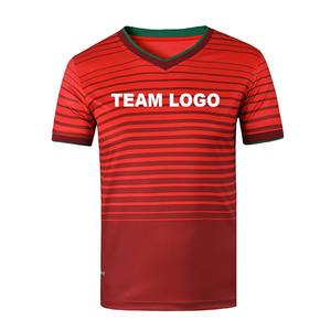 บริการขายส่ง OEM ODM เสื้อฟุตบอลแบบใหม่ คุณภาพสูง ราคาถูก พร้อมสกรีนชื่อทีมและหมายเลข ชุดกีฬา 100% - Product Image 1