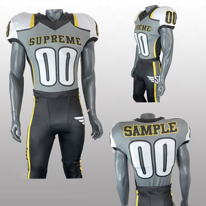 Maillots de football de Chicago personnalisés imprimés par sublimation, tissu en spandex/coton/bambou, respirant, chemises athlétiques pour hommes adultes - Product Image 6