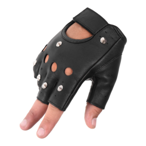 Custom Premium Napa Leather Fingerless Driving <b>Gloves</b> Unisex Half Finger Biker Motorcycle Cycling <b>Gloves</b> Wholesale Manufacturer - Product Image 4