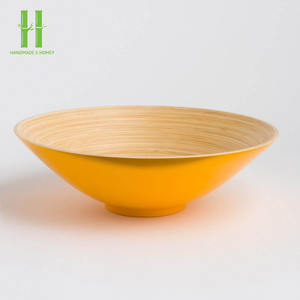 MEILLEUR VENDEUR! Bol en bois de bambou jetable fait à la main écologique Corbeille à fruits Stockage durable au micro-ondes Nourriture vietnamienne - Product Image 1