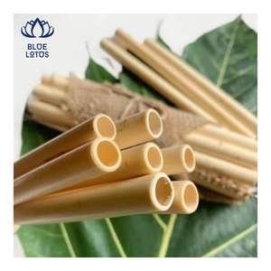 Pailles en bambou de haute qualité, réutilisables, pour boissons froides et service de boissons - Product Image 2