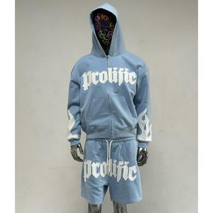 Conjunto de Sudadera con Capucha y Pantalones Cortos para Hombre, Ropa Deportiva Premium, Atuendo para Entrenamiento en Gimnasio, Tela Transpirable, Estilo Casual, Conjunto con Logotipo Personalizado - Product Image 5