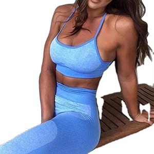Ensemble de vêtements de sport respirants pour femmes, ensemble de vêtements de sport pour femmes, tenue de yoga 2 pièces avec leggings et soutien-gorge de sport pour les entraînements de fitness - Product Image 4