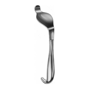 Élévateur chirurgical orthopédique à levier courbé en acier inoxydable, longueur 240 mm, pointe arrondie 9,12 mm, largeur de mâchoire 25 mm, 65 mm - Product Image 4