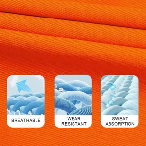 Combinaison de sécurité ignifuge pour hommes |   Uniforme de travail à manches longues orange |   Polyester et coton personnalisables - Product Image 6
